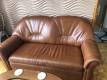 Zestaw skórzany, sofa + dwa fotele 2 szt.
