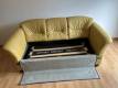 Skórzana rozkładana  kanapa z funkcją spania (2-osobowa) oraz fotel  skórzany, f-my Kler. 2 szt.