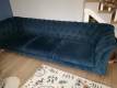 Sprzedam dwie Sofy 2,5 oraz 3 osobowa Chesterfield Modern kolor niebieski Velluto 11 2 szt.