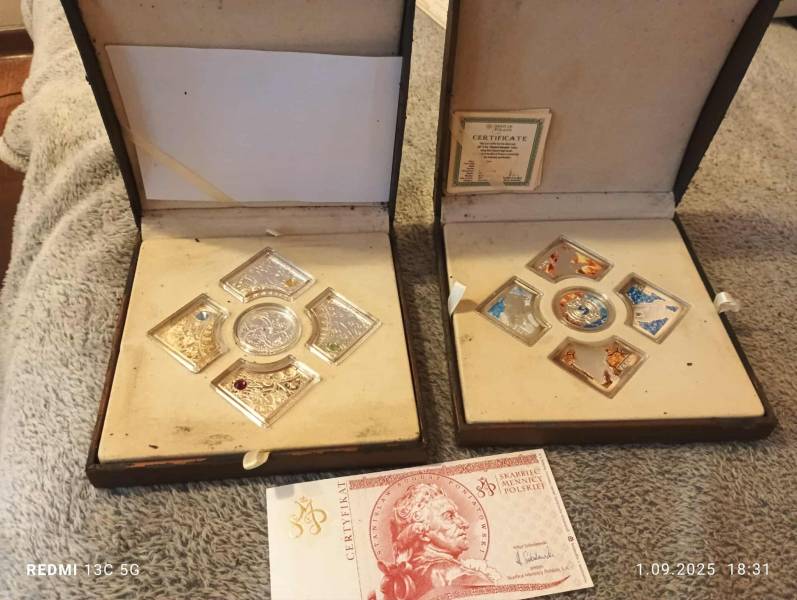 Kolekcja Cztery Pory Roku 2012 srebro Ag925 + Swarovski KOMPLET