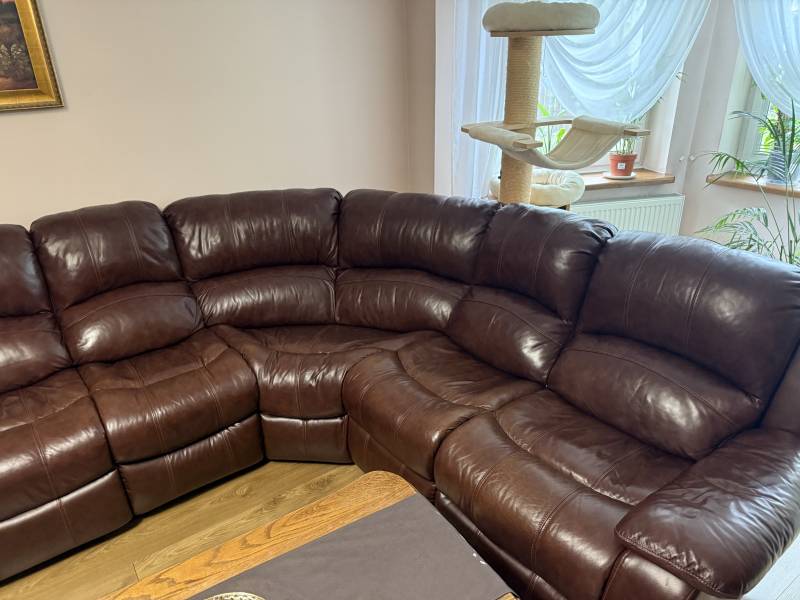 Sprzedam kanapę skórzaną wraz z fotelem