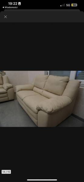 Sprzedam skórzane kanapy i fotel rozkładany
