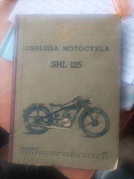 Instrukcja obsługi motocykla shl 125 1953 r.